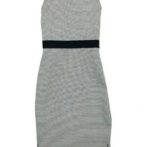 Rachel Black and White Striped Mini Dress